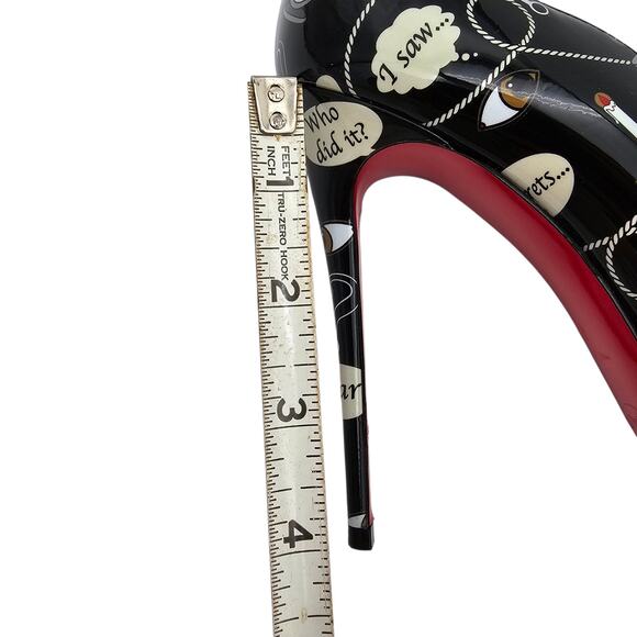 Christian Louboutin Hot Chick 100 Heel Pump Weapons Black Patent Size 40 US 10 - Picture 11 of 11
